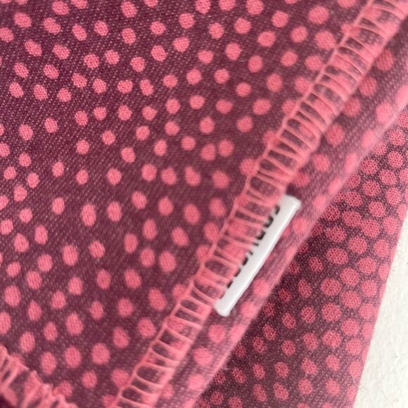 Converse Women's Polka Dot Speckled Large Logo Hoodie Sweatshirt Size XS Maroon - Picture 4 of 9